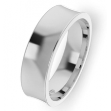 7 mm Concave Tungsten Ring Wedding Band 